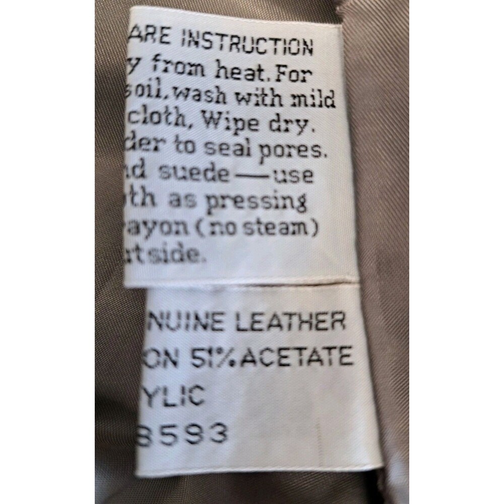 Vintage Members Only Men’s Leather Jacket Size 40 Gray - Picture 10 of 15